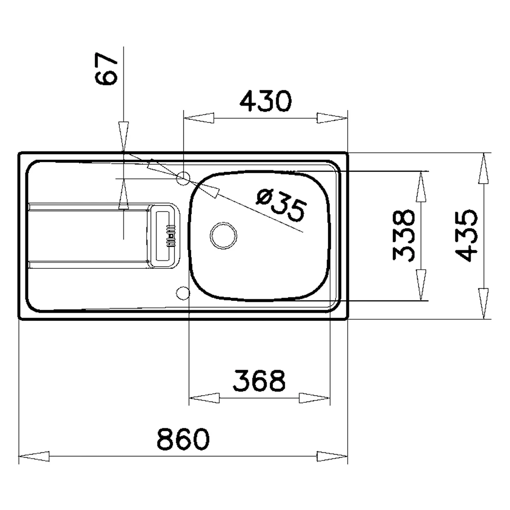 Teka Gravity 45 Sol Damlalıklı Paslanmaz Çelik Eviye 2