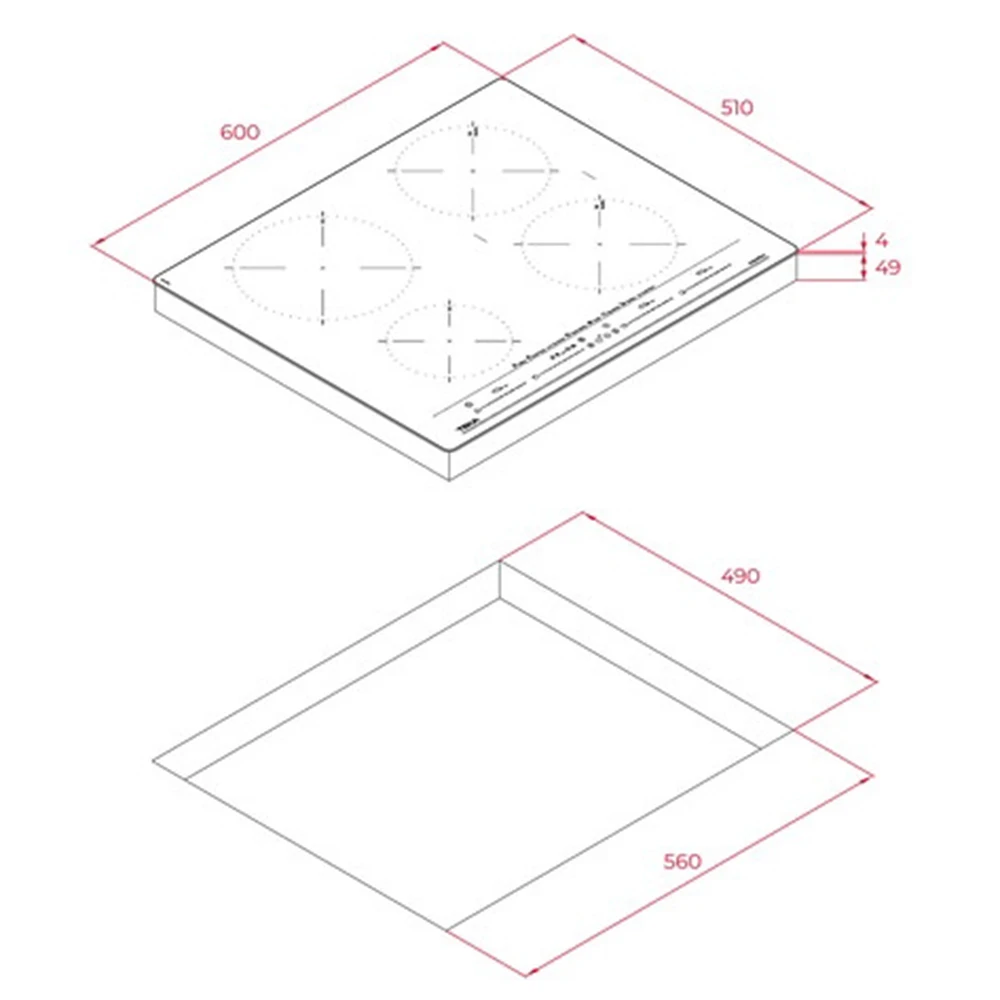 Teka IZC 64630 BK MST 60 cm 4 pişirme bölmeli İndüksiyon Ocak ve Direct Function Multislider 2