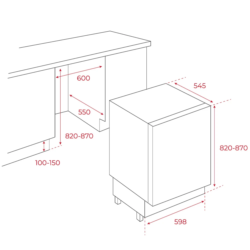 Teka RSF 41150 BU Beyaz Ankastre Tezgahaltı Dondurucu 2