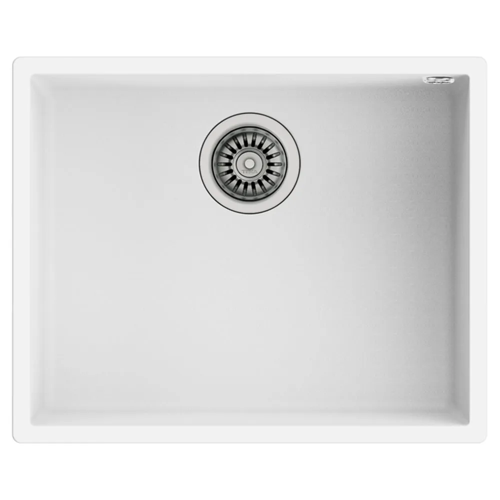 Teka Square 50.40 TG Arctic White Tek Hazneli Tezgahaltı Tegranite Eviye