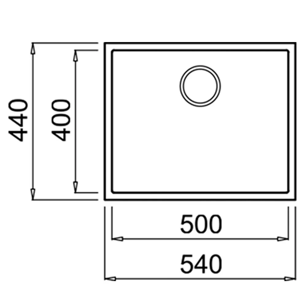 Teka Square 50.40 TG Siyah Tek Hazneli Tezgahaltı Tegranite Eviye 2