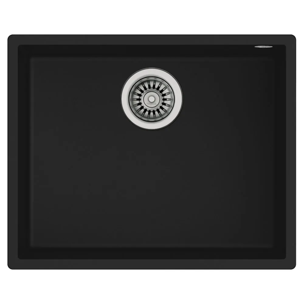 Teka Square 50.40 TG Siyah Tek Hazneli Tezgahaltı Tegranite Eviye