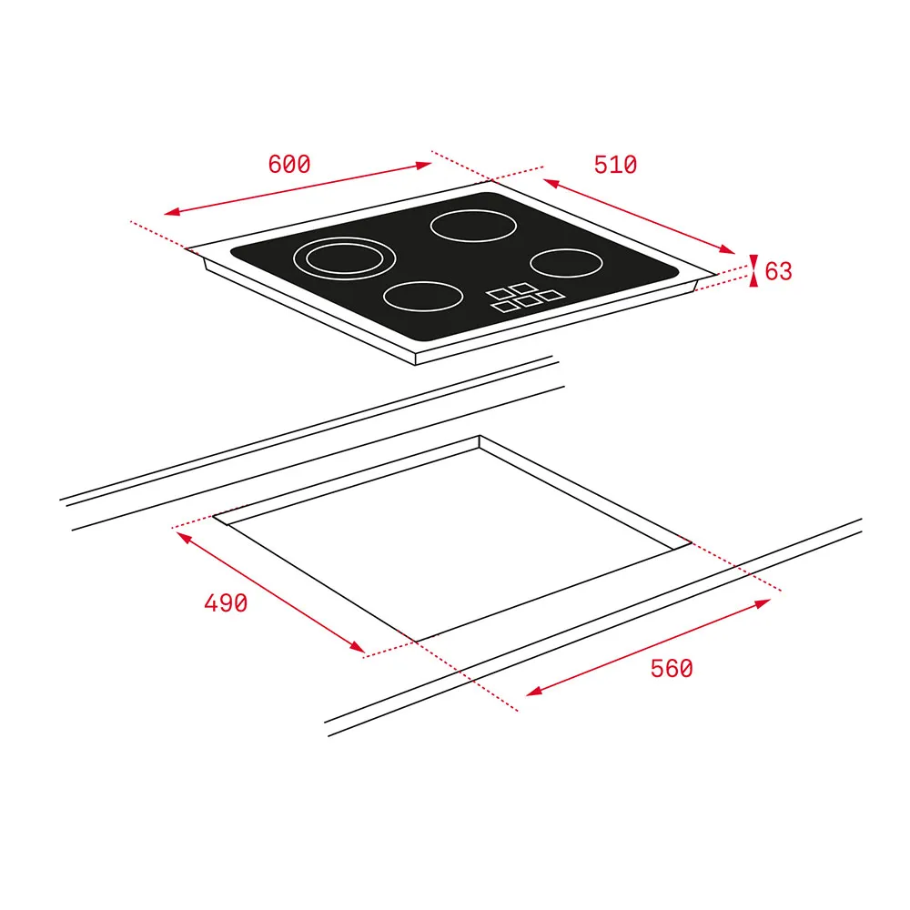 Teka TZ 6415 Vitroseramik Ocak 2