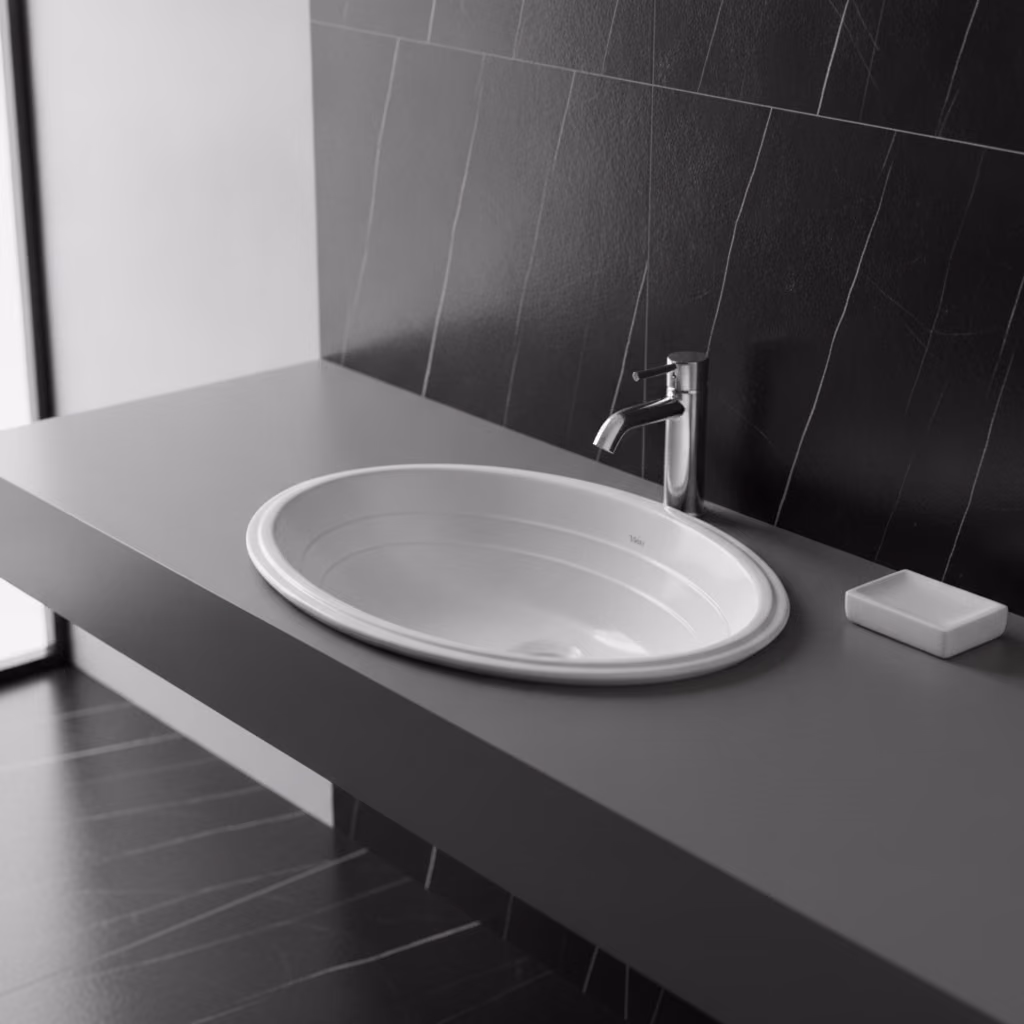 Kale Optimum 48 Cm Tezgahaltı Rölyefli Lavabo 2