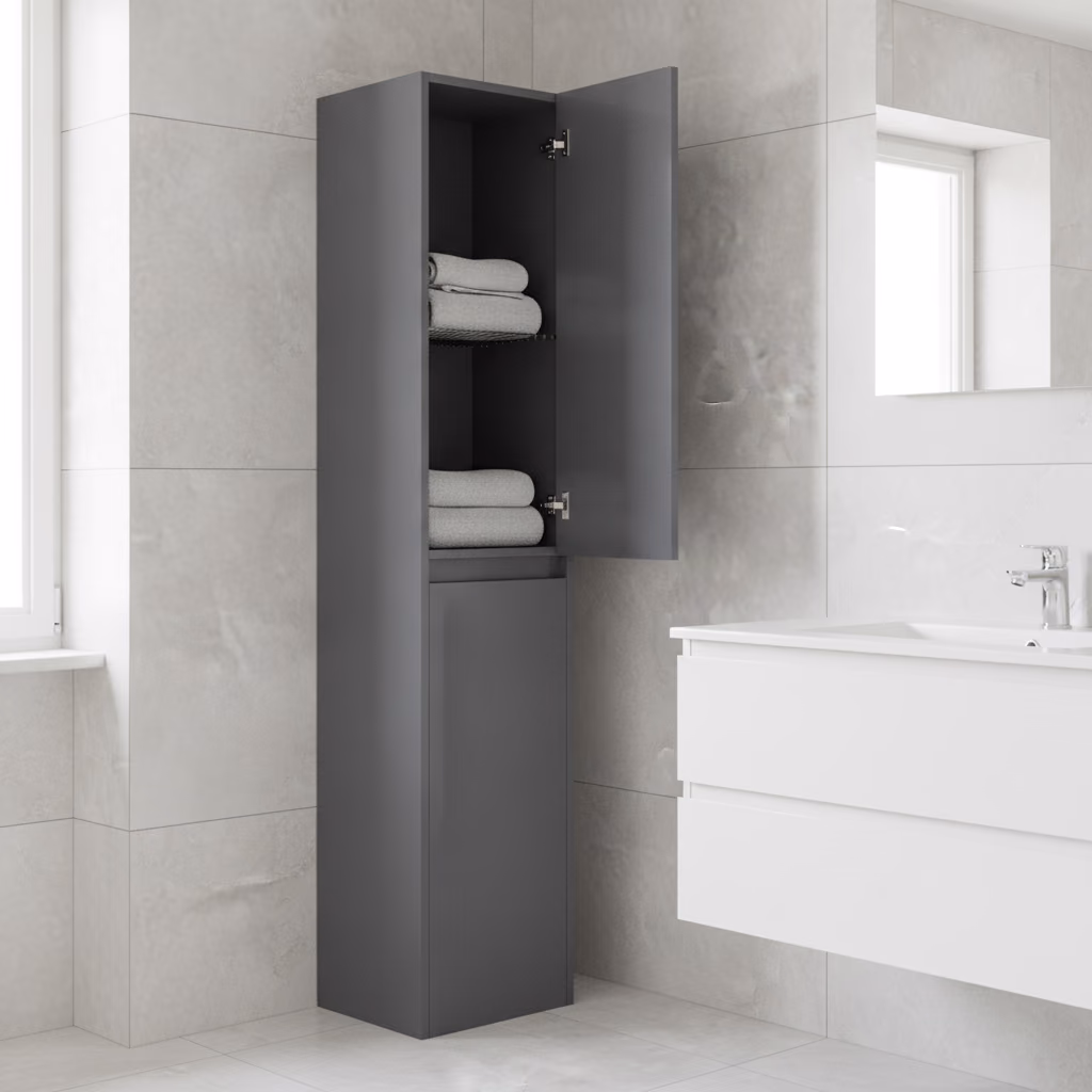 Kale Idea 2.0 40 Cm Sepetli Parlak Antrasit Boy Dolabı (Sağ-Sol) 2