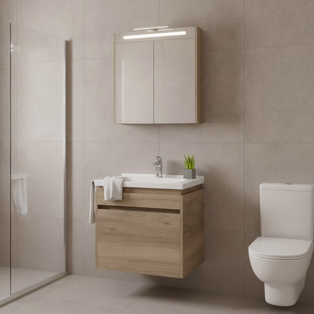 Kale Idea 2.0 65 Cm Pasifik A Tek Çekmeceli Banyo Dolabı Takımı 610100200488 2