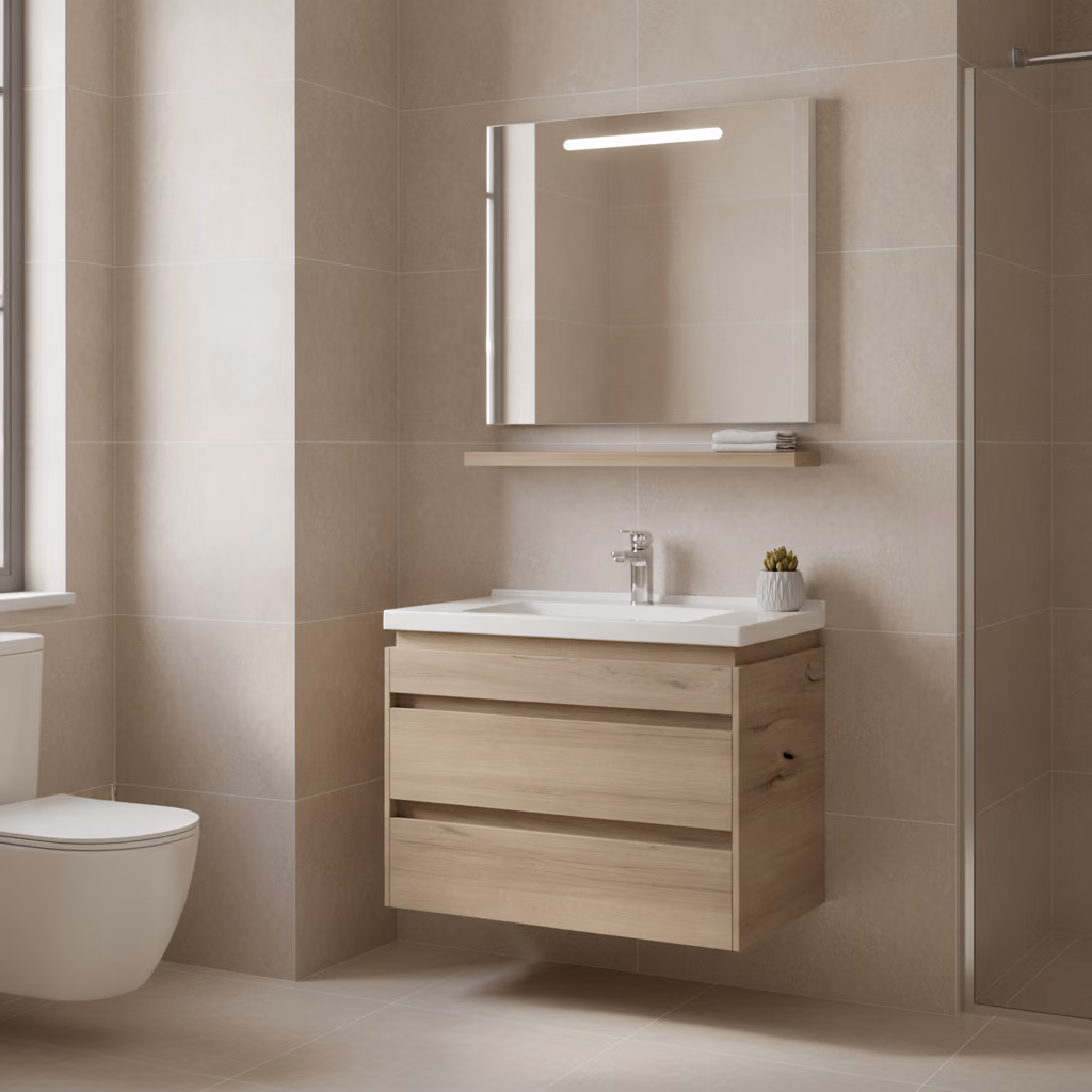 Kale Idea 2.0 80 Cm Pasifik A Çift Çekmeceli Banyo Dolabı Takımı 610100200528 2