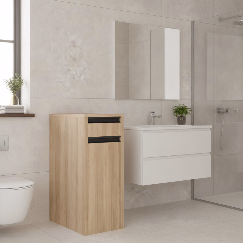 Kale Vista 35 Cm Koyu Meşe Çamaşır Sepeti Dolabı 2