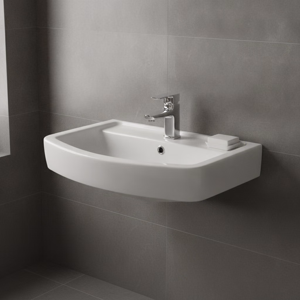 Kale Basics 60X45 Cm Armatür Delikli Lavabo 2