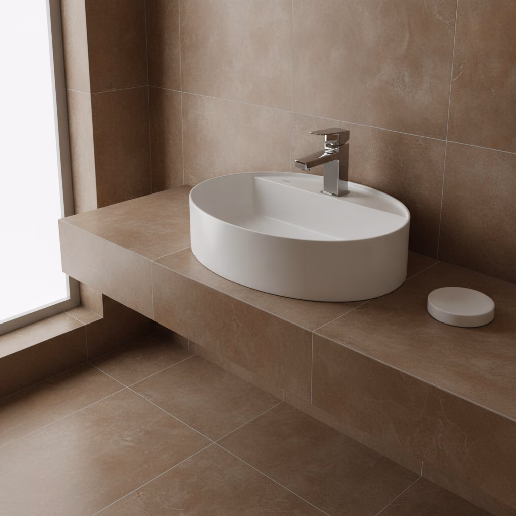 Kale Smartedge 40x50 Cm Mat Beyaz Oval Lavabo 2