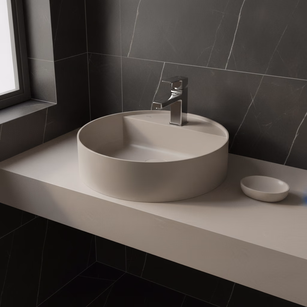 Kale Smartedge 45 Cm Mat Vizon Yuvarlak Lavabo 2