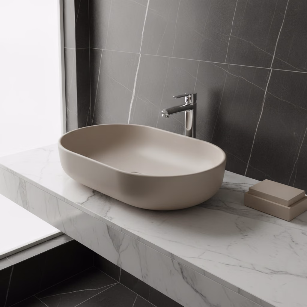 Kale Zero 2.0 60x40 Cm Mat Vizon Oval Çanak Lavabo 2
