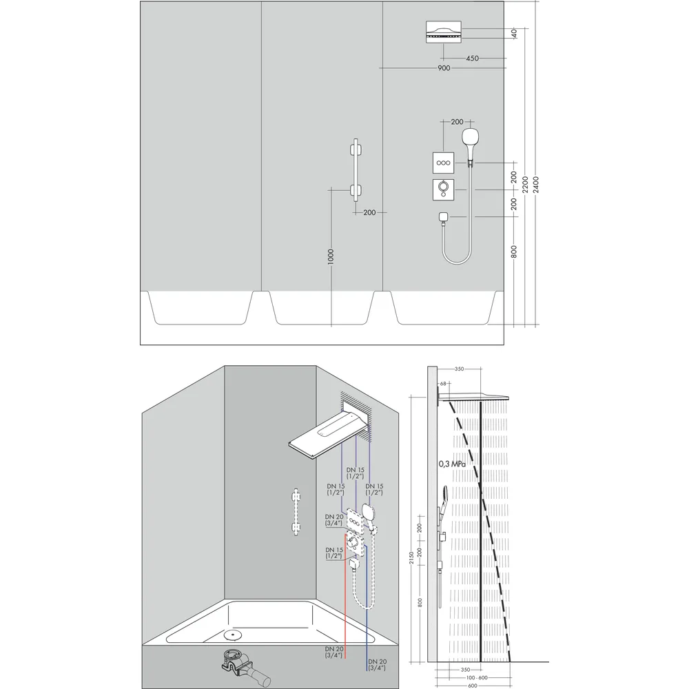 Hansgrohe Rainmaker Select 580 3jet Tepe Duşu 2
