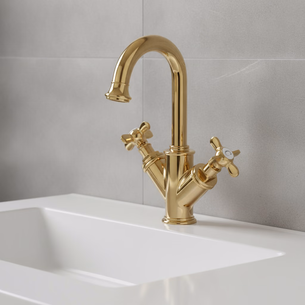 Kale Victorian Altın Lavabo Bataryası 2