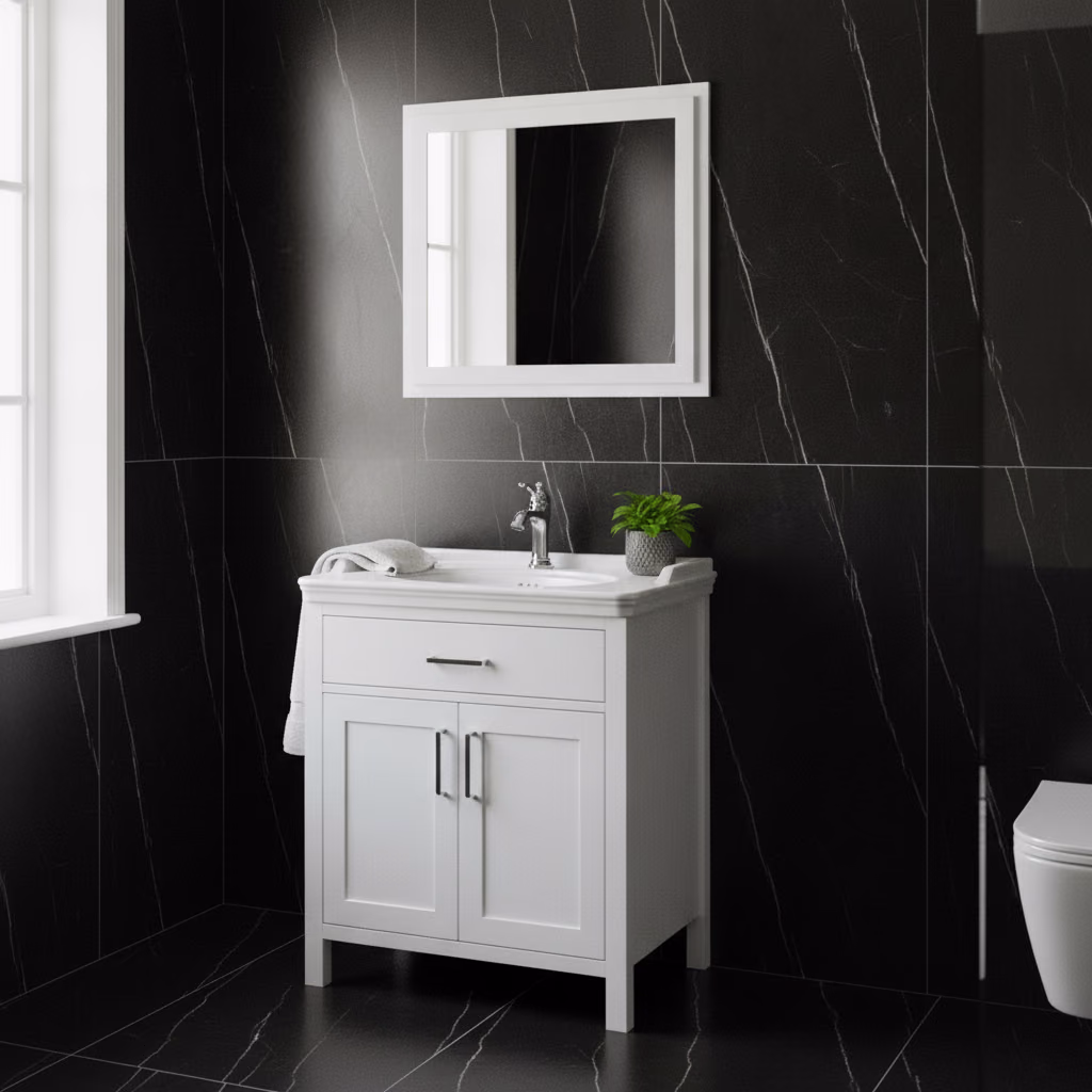 Kale Vintage 80 Cm Beyaz Banyo Dolabı Takımı 610100201040 2