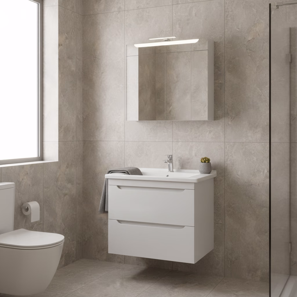 Kale Casilla 80 Cm Satin Gri Banyo Dolabı Takımı 610100201231 2