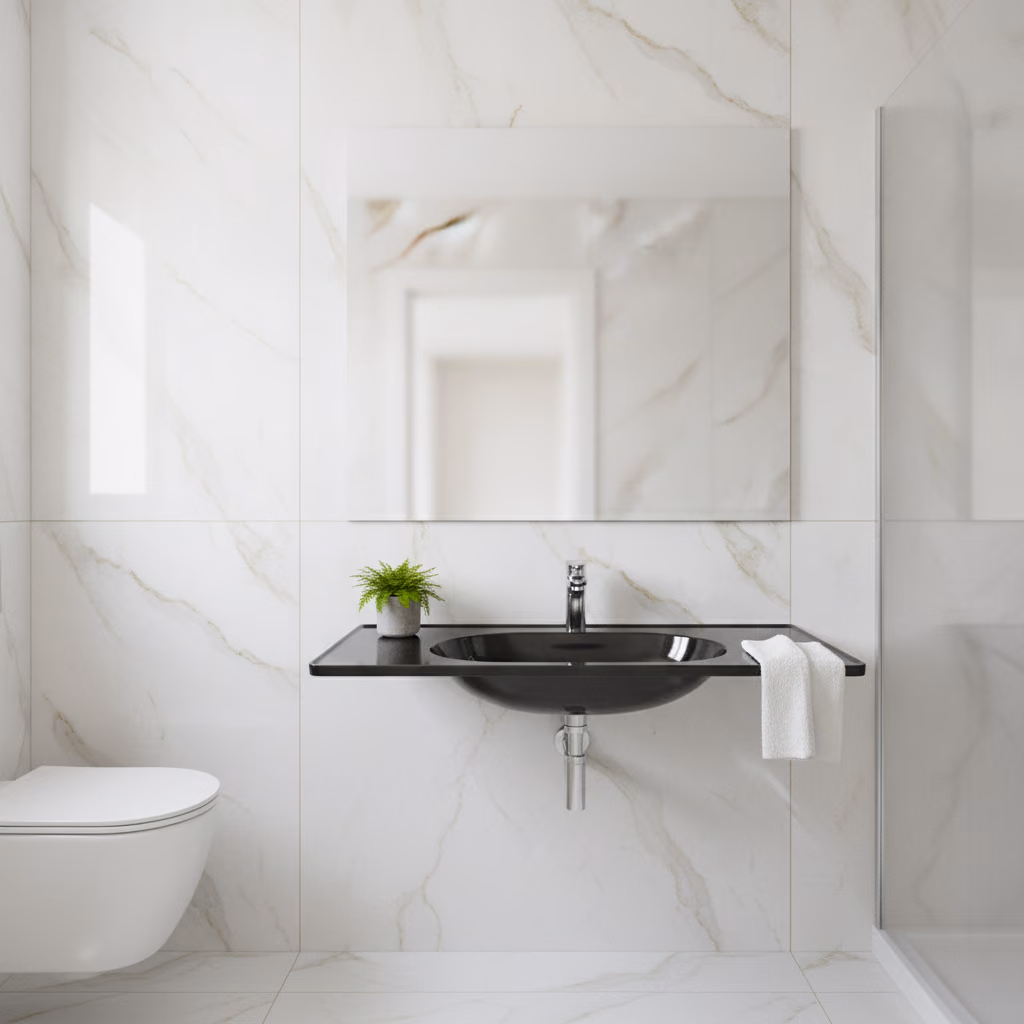 Kale Zero 2.0 100x50 Cm Siyah Etajerli Lavabo 2