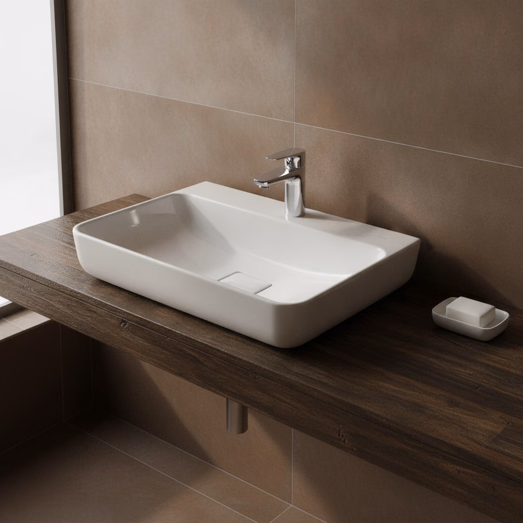 Kale Zero 2.0 60x45 Cm Dikdörtgen Tezgah Üzeri Lavabo 2