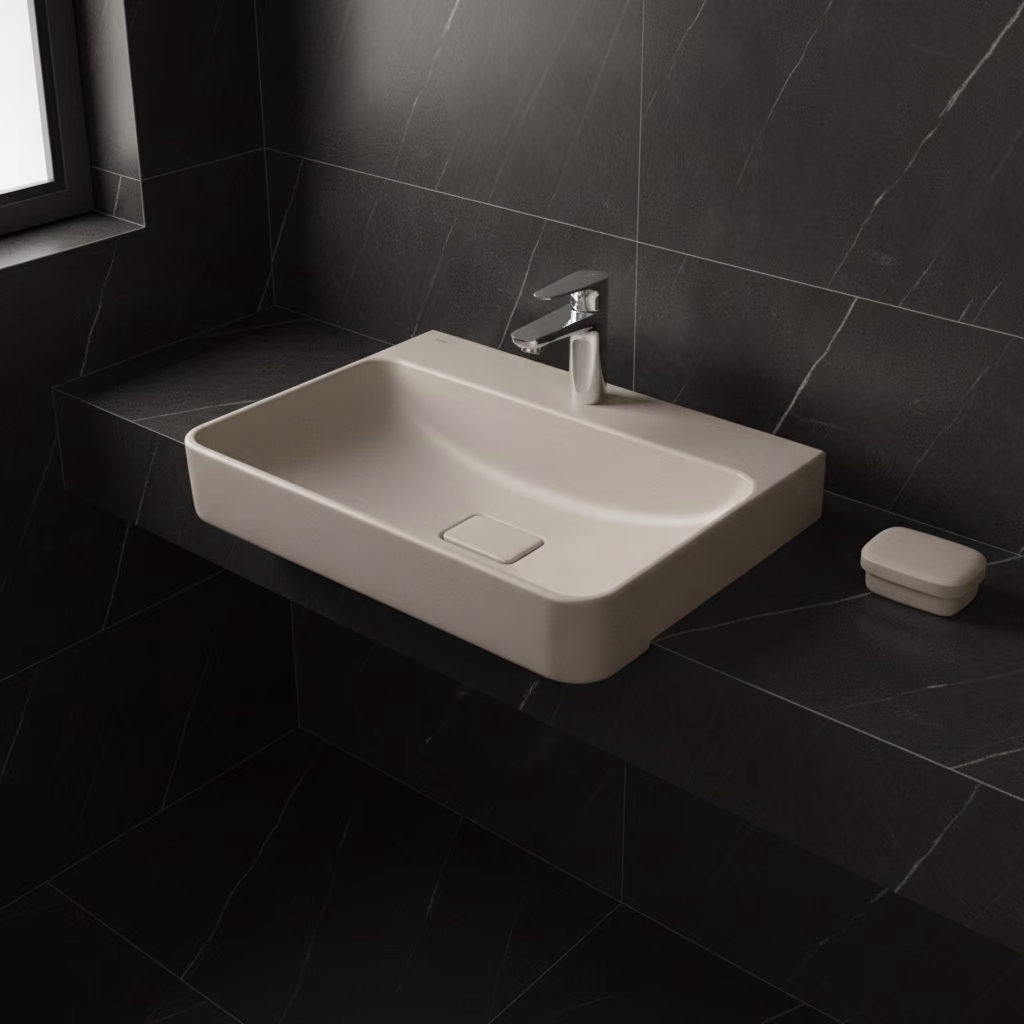 Kale Zero 2.0 60x45 Cm Mat Vizon Dikdörtgen Tezgah Üzeri Lavabo 2