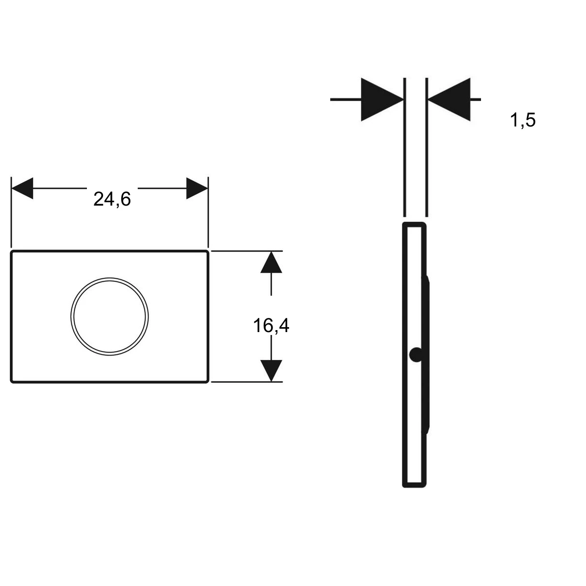 Geberit Sigma10 Temassız Beyaz/Krom Fotoselli Kumanda Kapağı 2