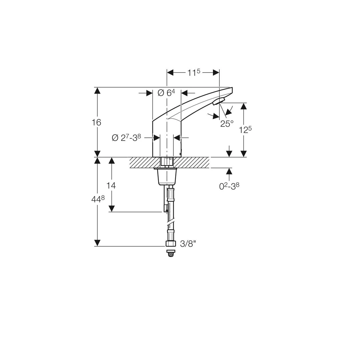 Geberit Type 185 Dıştan Mikserli Pilli Fotoselli Batarya 2