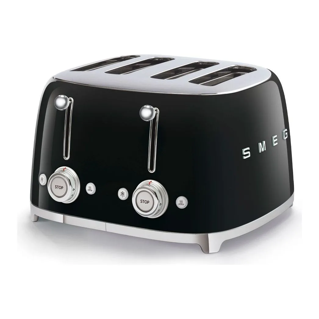 Smeg Siyah 4 Dilimli Ekmek Kızartma TSF03BLEU