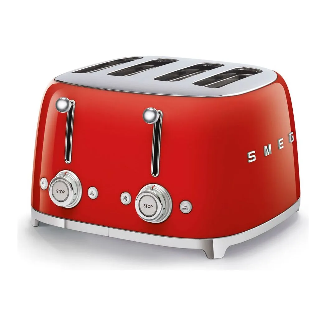 Smeg Kırmızı 4 Dilimli Ekmek Kızartma TSF03RDEU