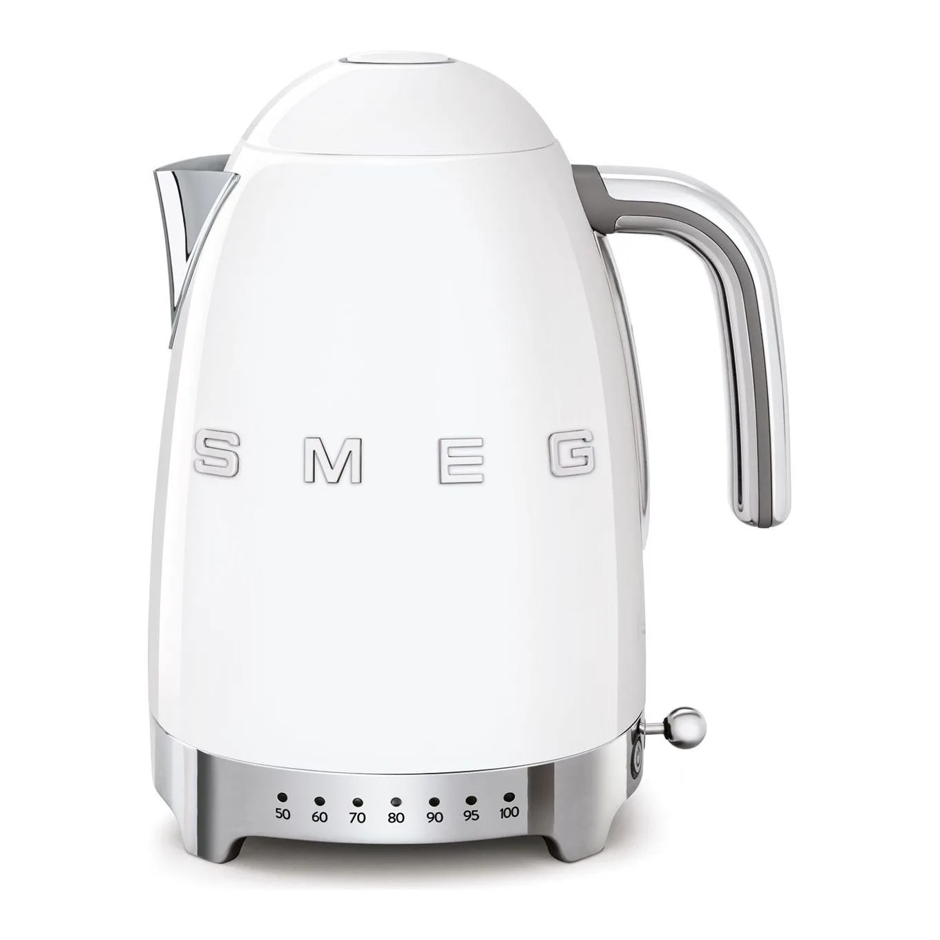 Smeg Beyaz Parlak Isı Ayarlı Kettle (1.7 lt)