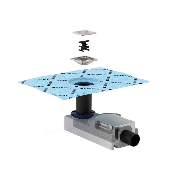 Geberit CleanPoint Yer Süzgeci Sifonu, 90-220 mm Şap, 50 mm Çıkış 2