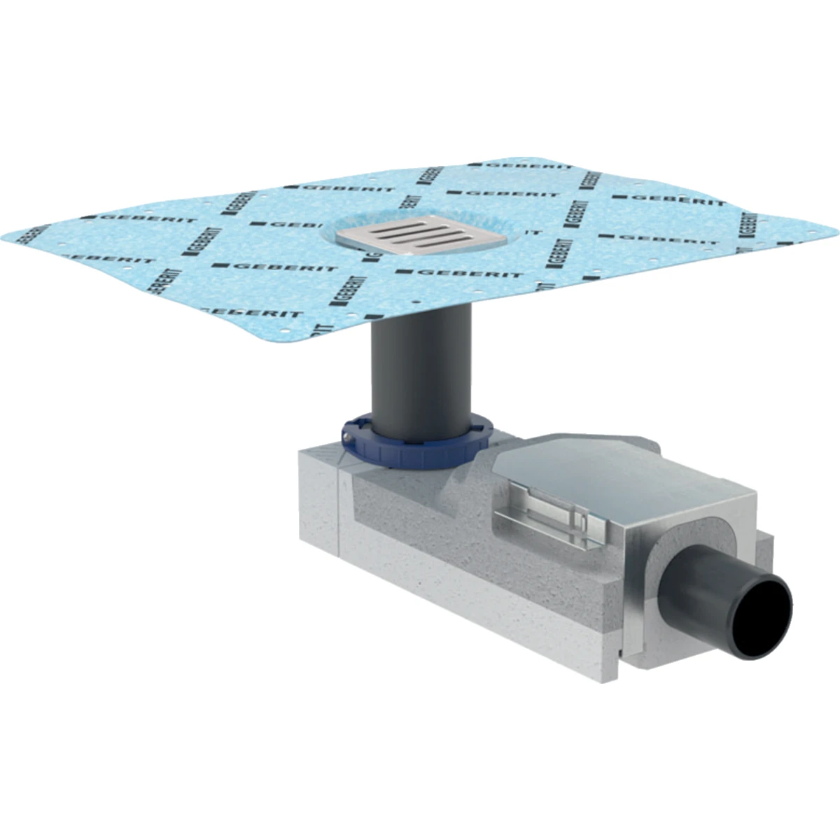 Geberit CleanPoint Yer Süzgeci Sifonu, 90-220 mm Şap, 50 mm Çıkış