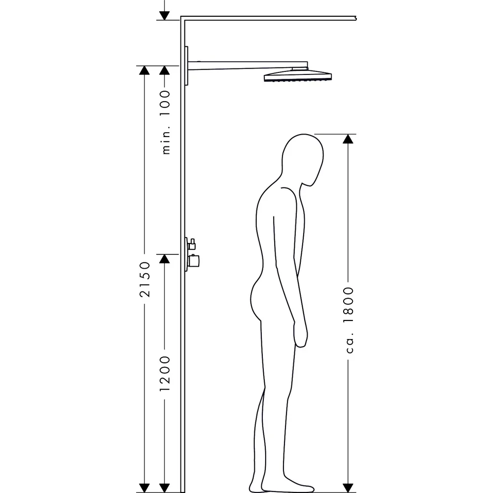 Hansgrohe RainSelect Beyaz Krom Tepe Duşu 2