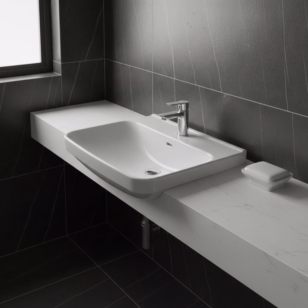 Kale Mood 2.0 55x45 Cm Yarım Tezgah Lavabo 2