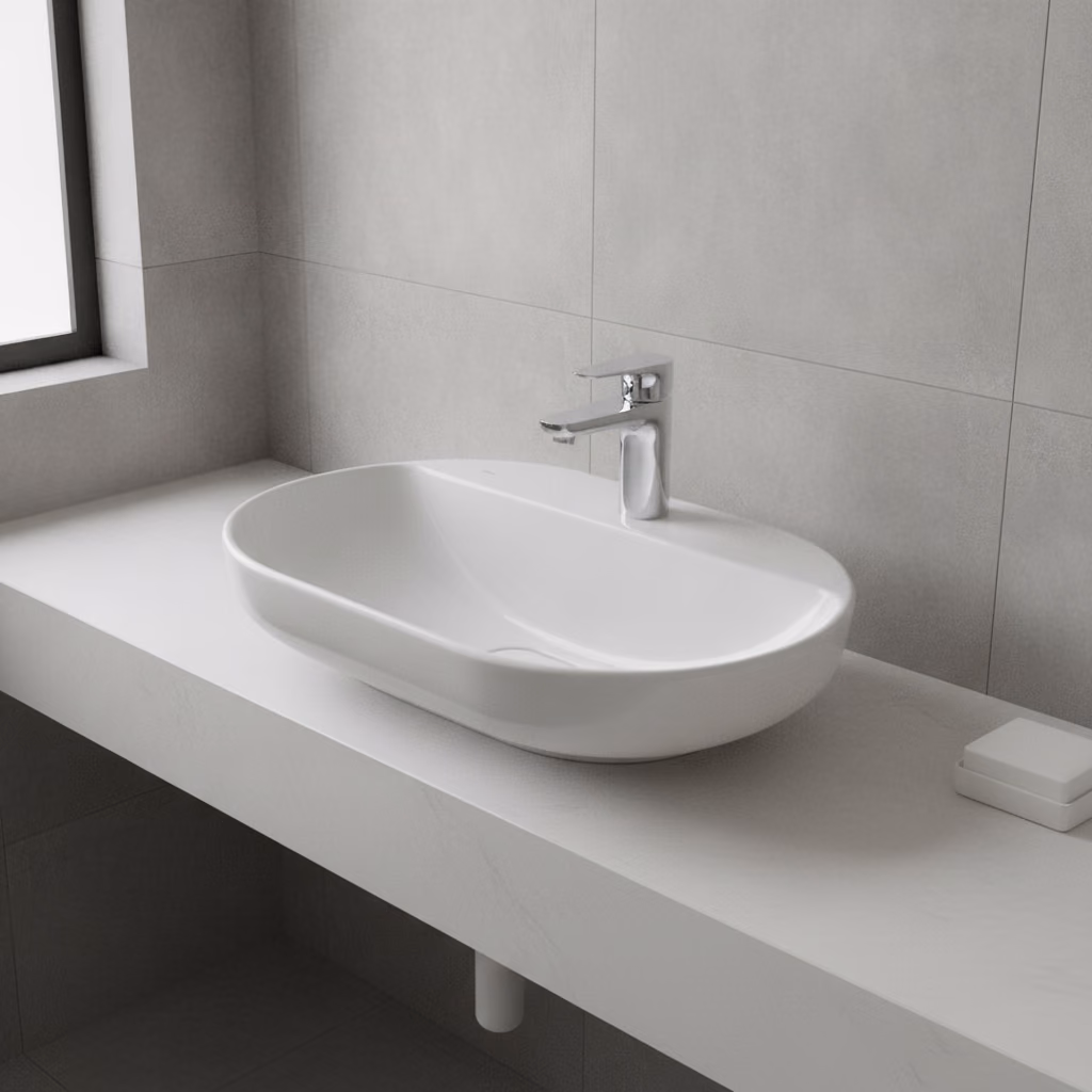 Kale Zero 2.0 60x40 Cm Yarı Gömme Oval Lavabo 2