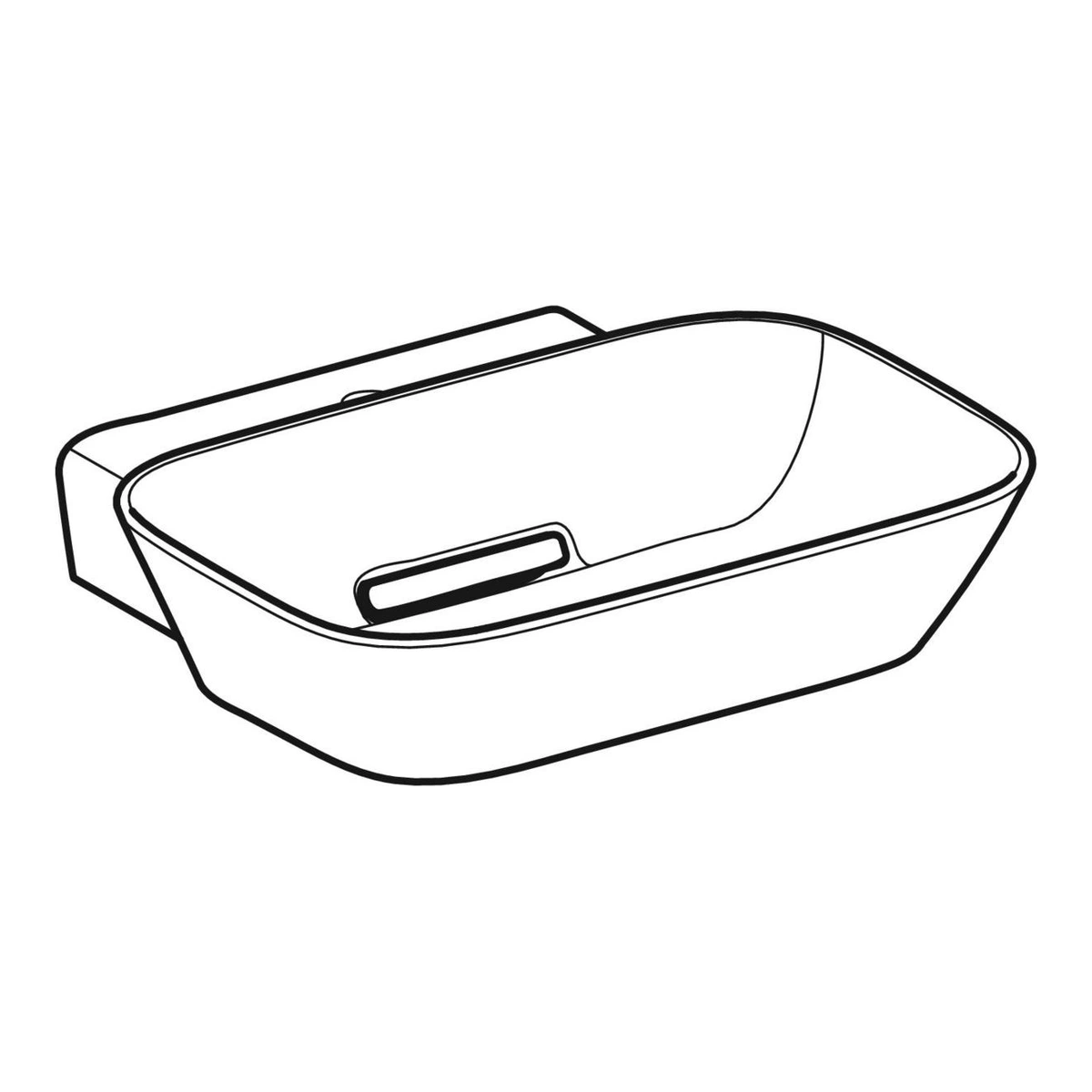 Geberit ONE CleanDrain 50 cm Kabuk Çanak Lavabo, Batarya Delikli 3