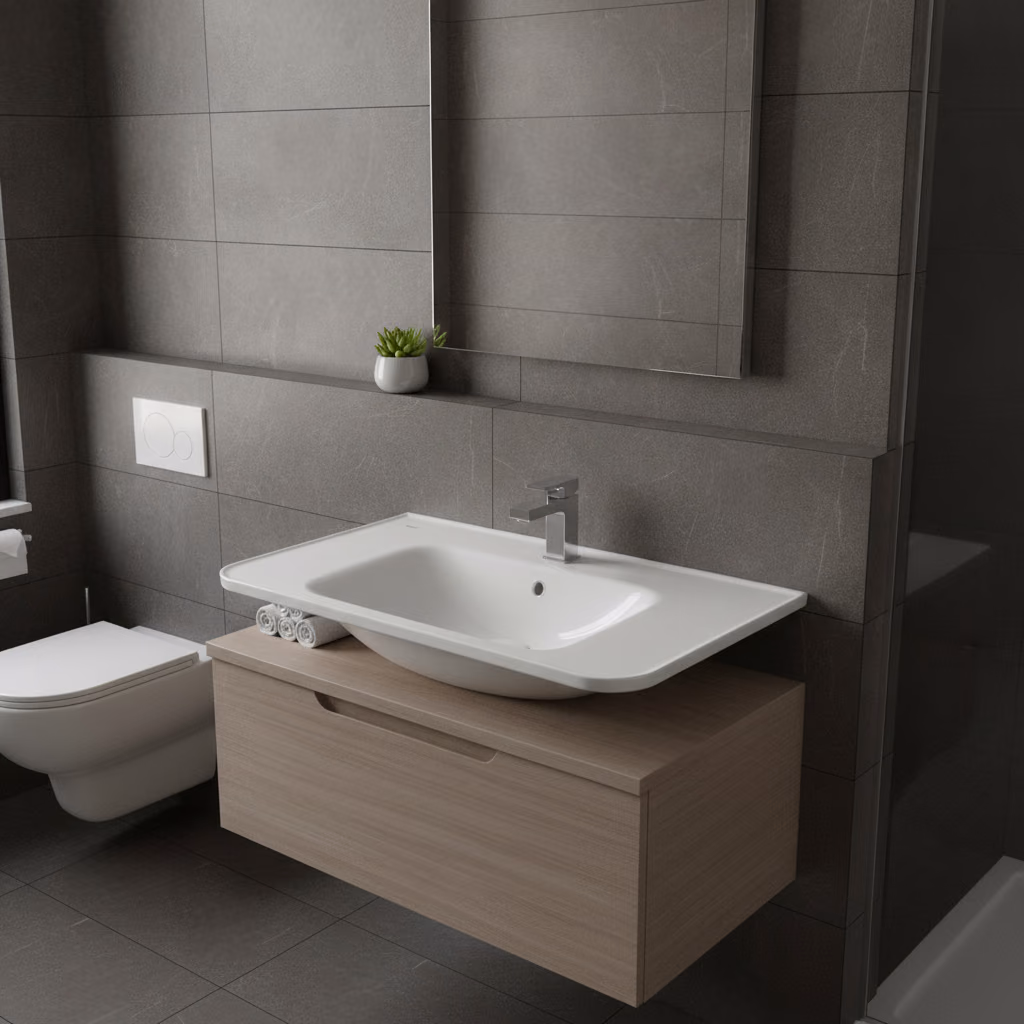 Kale Fold Pro Cm 80x50 Etajerli Lavabo 2