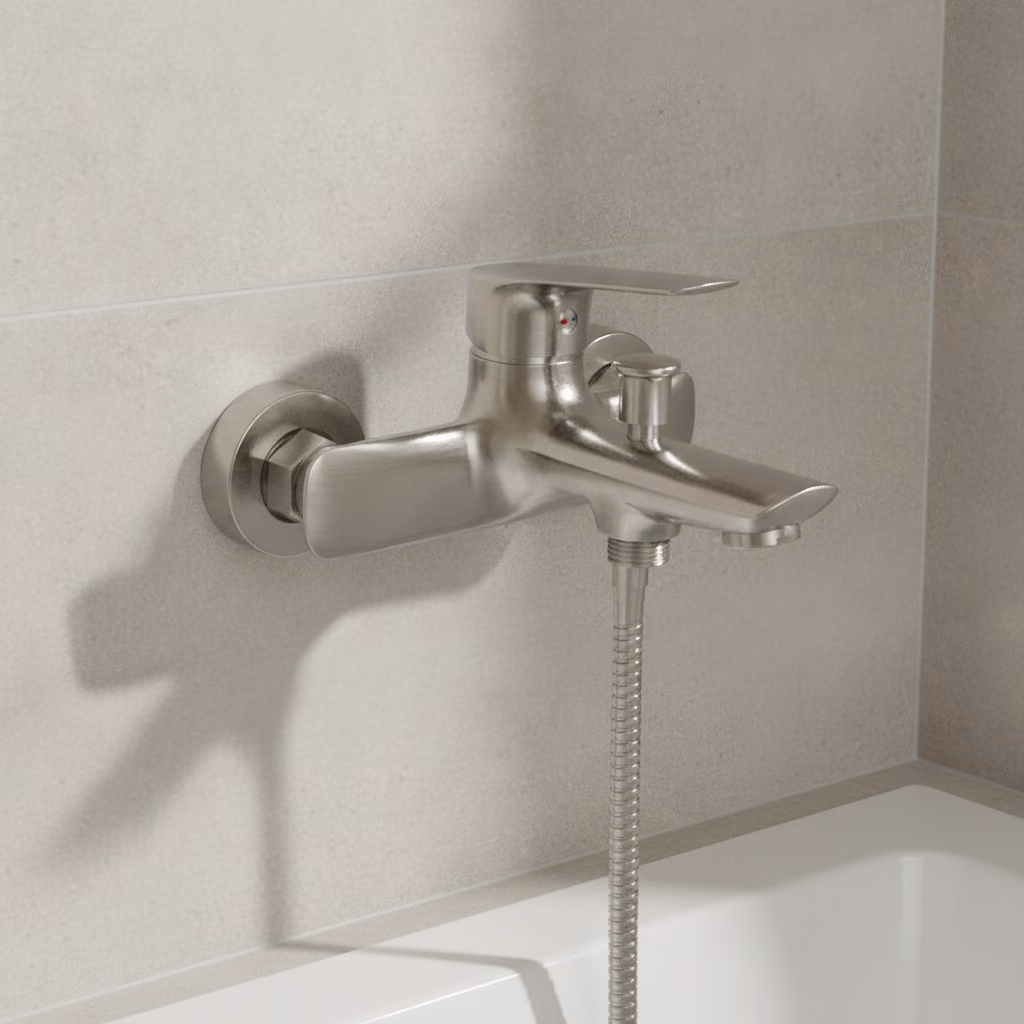Kale Tandem Fırçalanmış Nikel Banyo Bataryası 2