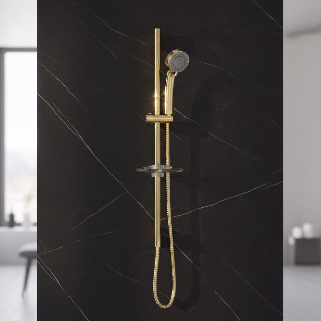 Kale Rain S110 3 Fonksiyonlu Sürgülü Altın El Duşu Takımı 2