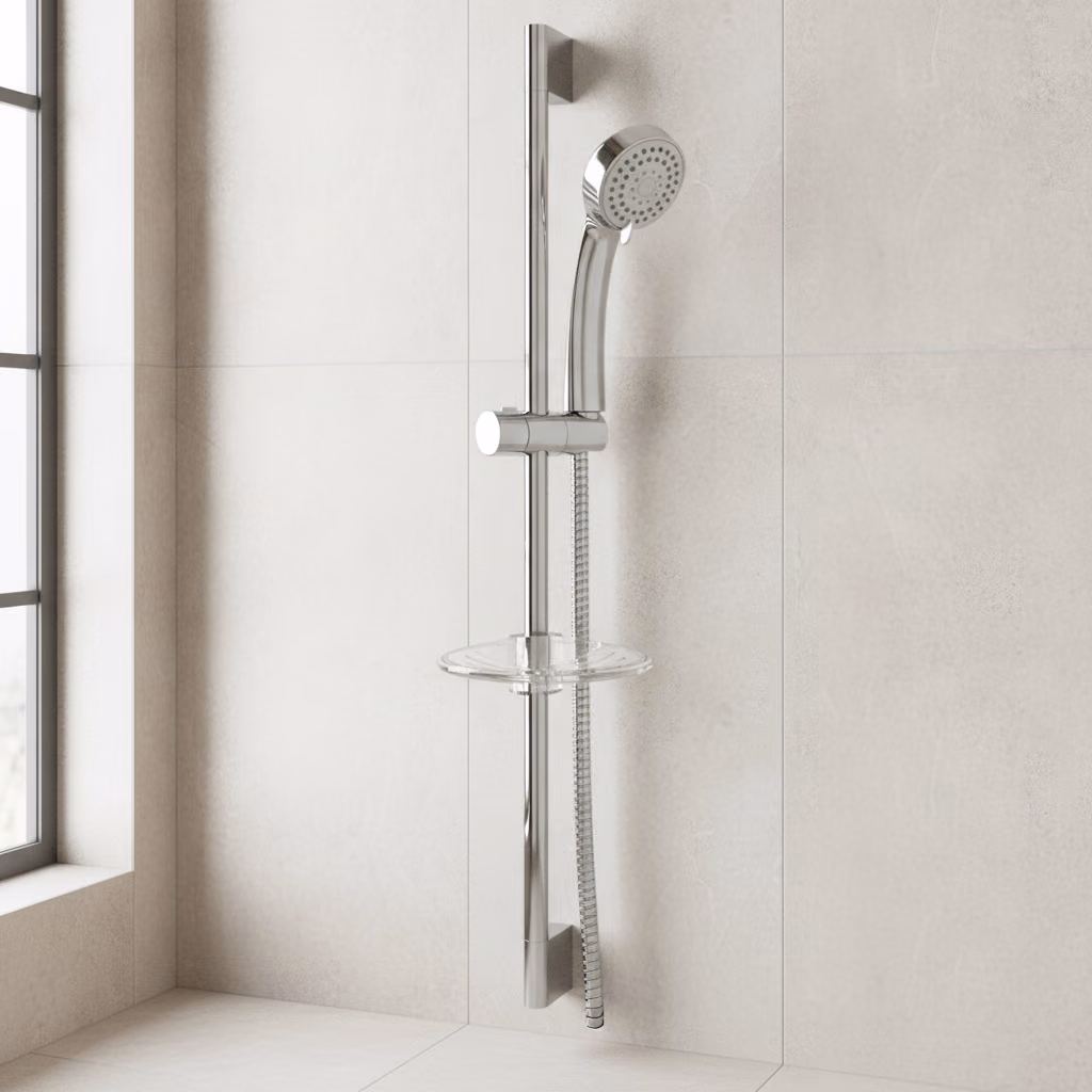 Kale Rain S110 3 Fonksiyonlu Sürgülü Fırçalanmış Nikel El Duşu Takımı 2