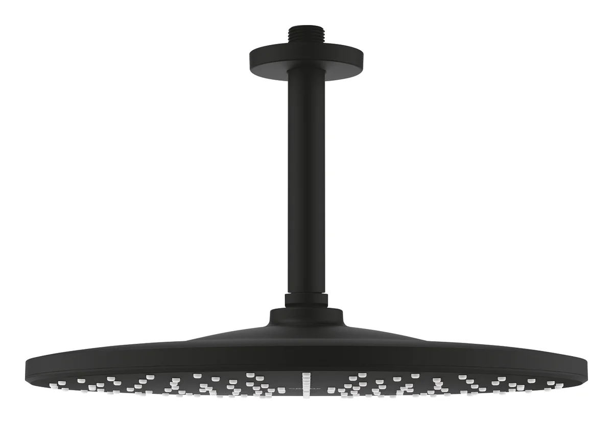 Grohe Rainshower Mono Mat Siyah Tepe Duşu Seti Tek Akışlı - 22122KF0