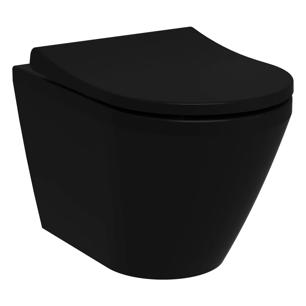 Vitra Integra Rim-ex 55 Cm Mat Siyah Asma Klozet