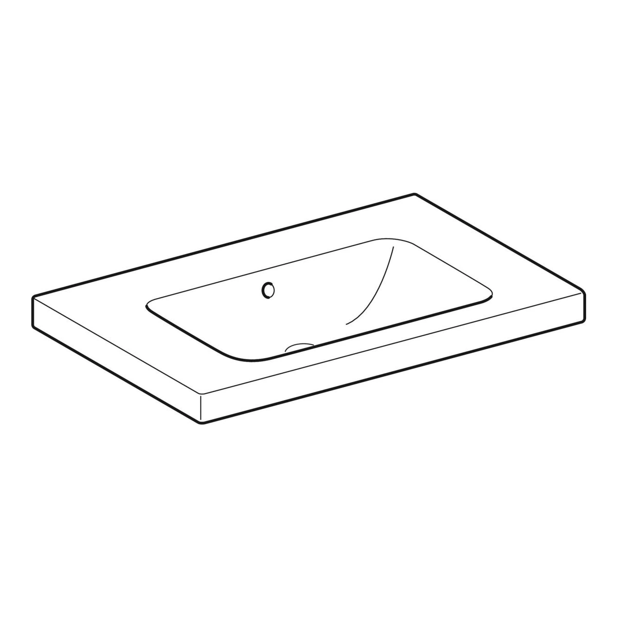 Geberit iCon Light 75 cm Etajerli Lavabo, Batarya Deliksiz 3