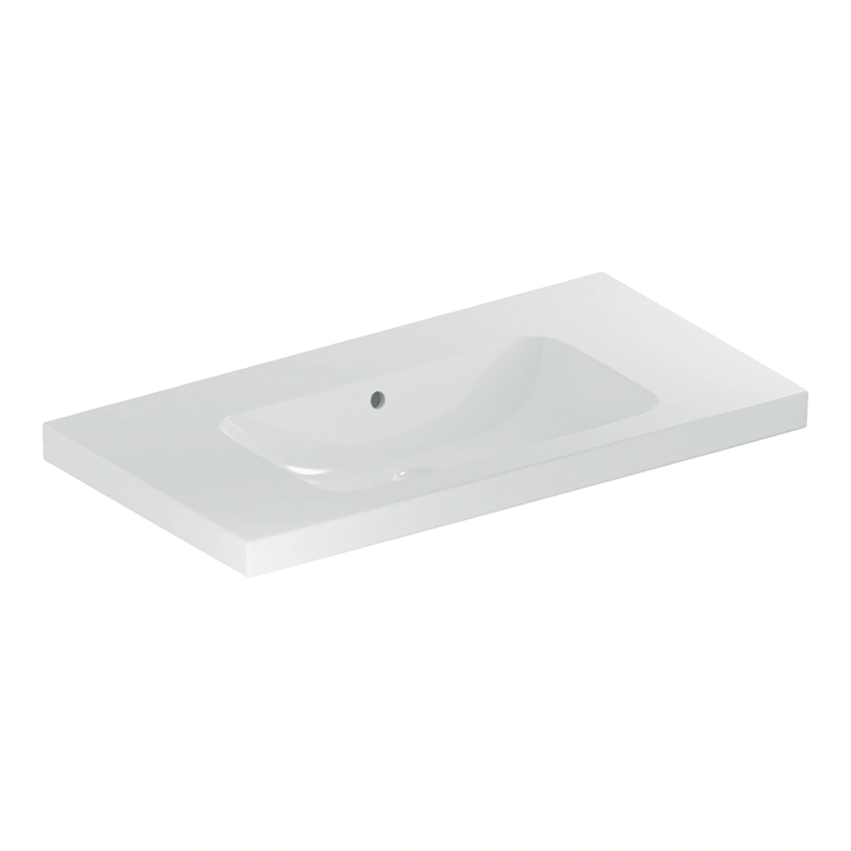 Geberit iCon Light 90 cm Etajerli Lavabo, Batarya Deliksiz
