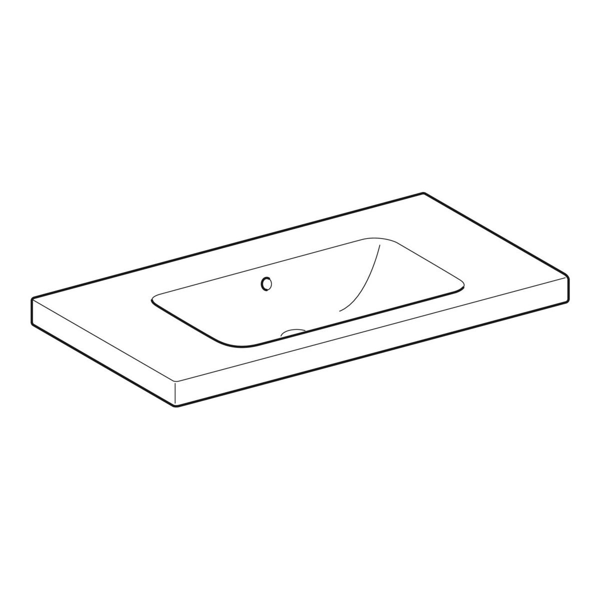 Geberit iCon Light 90 cm Etajerli Lavabo, Batarya Deliksiz 3