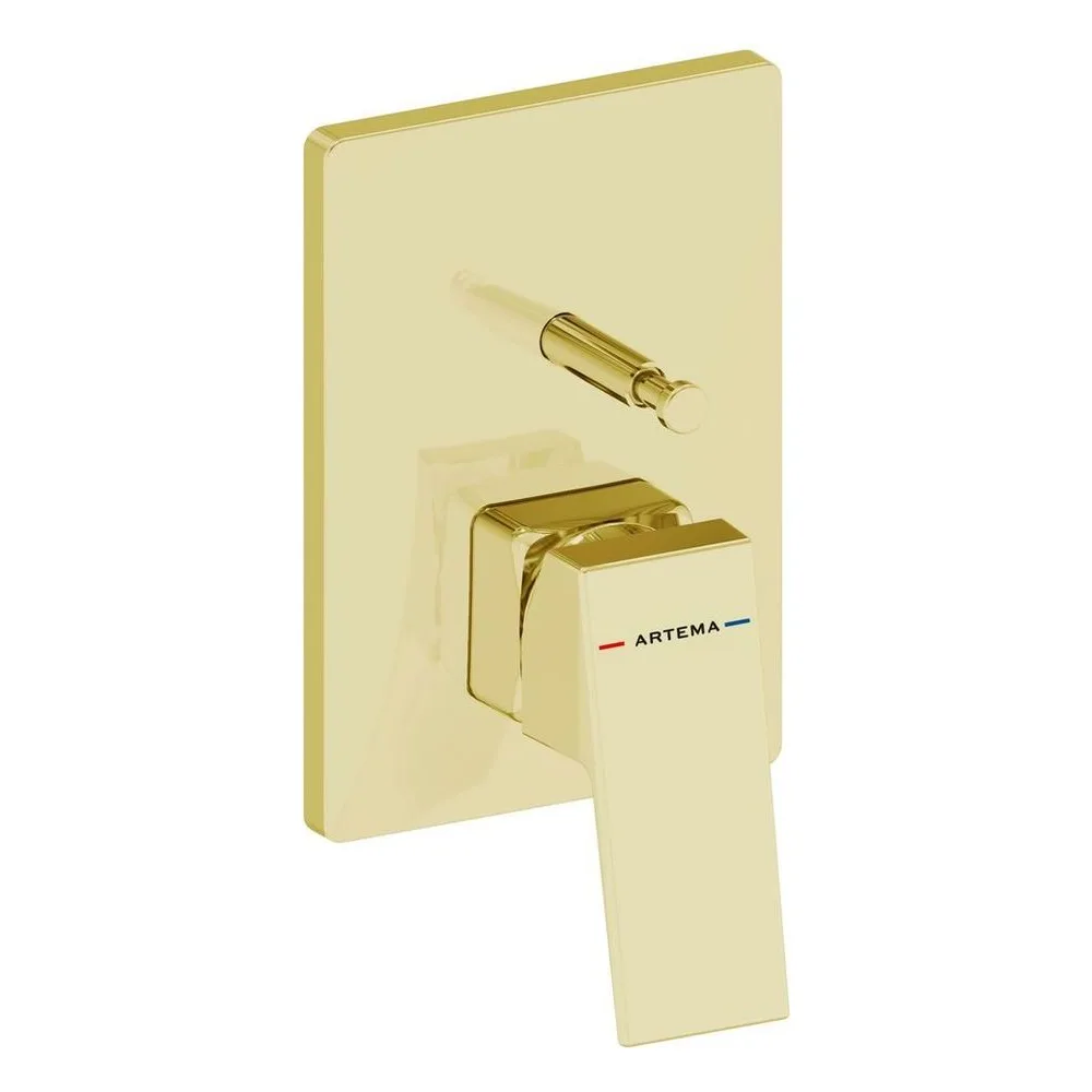 Artema Minimax Square Soft Altın Ankastre Banyo Bataryası