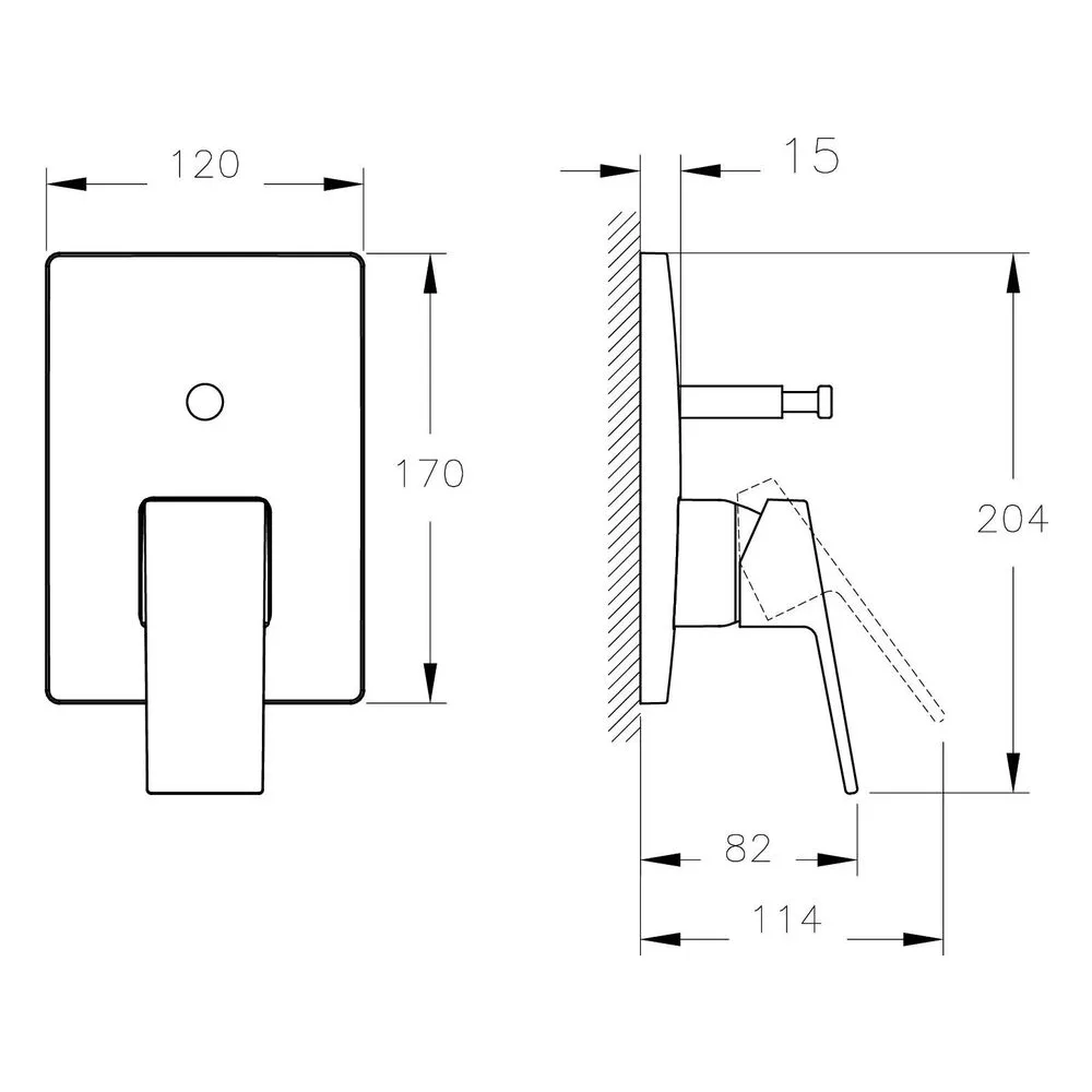 Artema Minimax Square Fırçalı Nikel Ankastre Banyo Bataryası 2