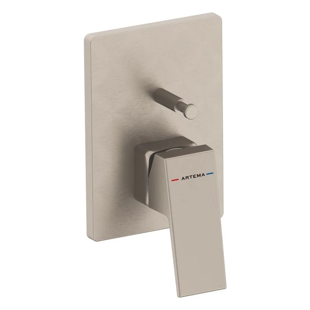 Artema Minimax Square Fırçalı Nikel Ankastre Banyo Bataryası