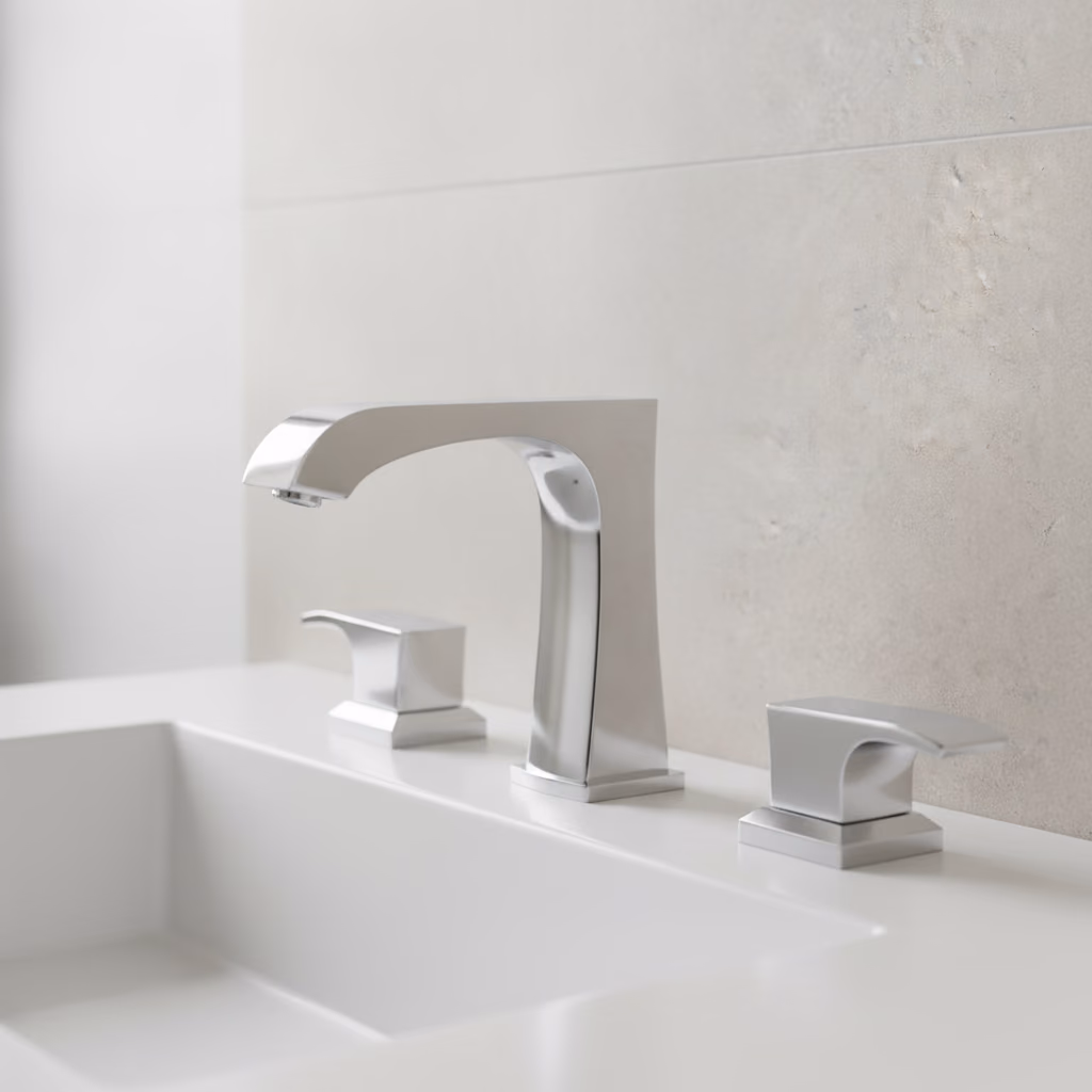 Kale Karina Plus 3 Delikli Fırçalanmış Krom Lavabo Bataryası 2