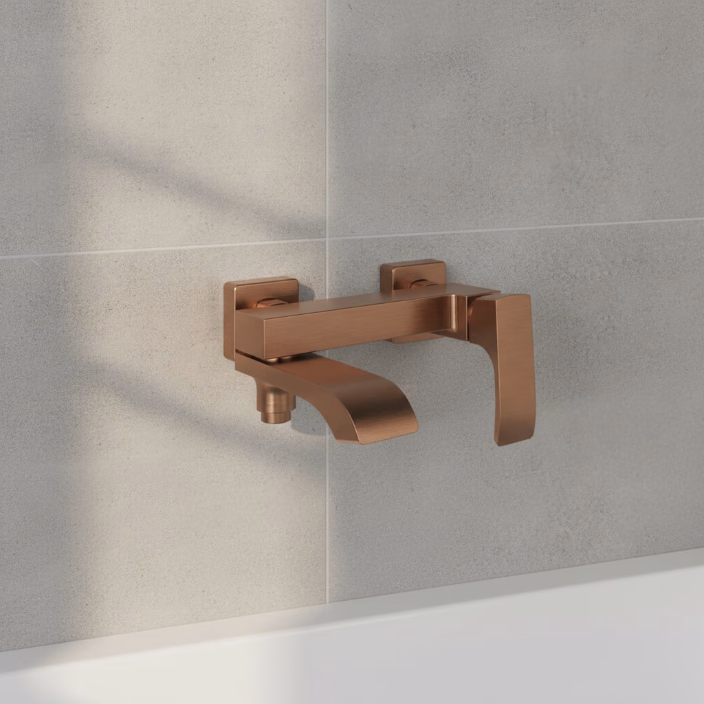 Kale Karina Plus Fırçalanmış Bronz Banyo Bataryası 2