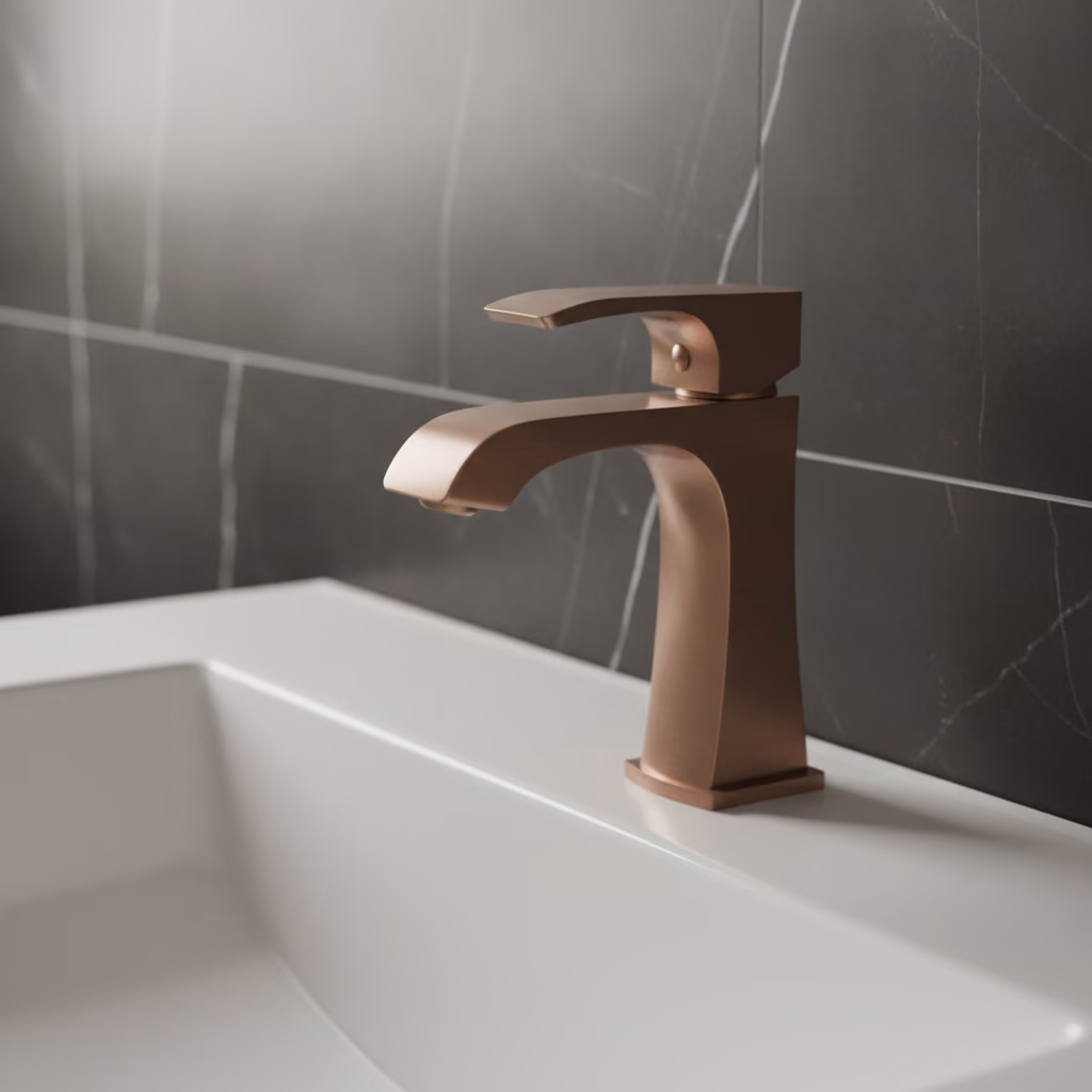 Kale Karina Plus Fırçalanmış Bronz Lavabo Bataryası 2