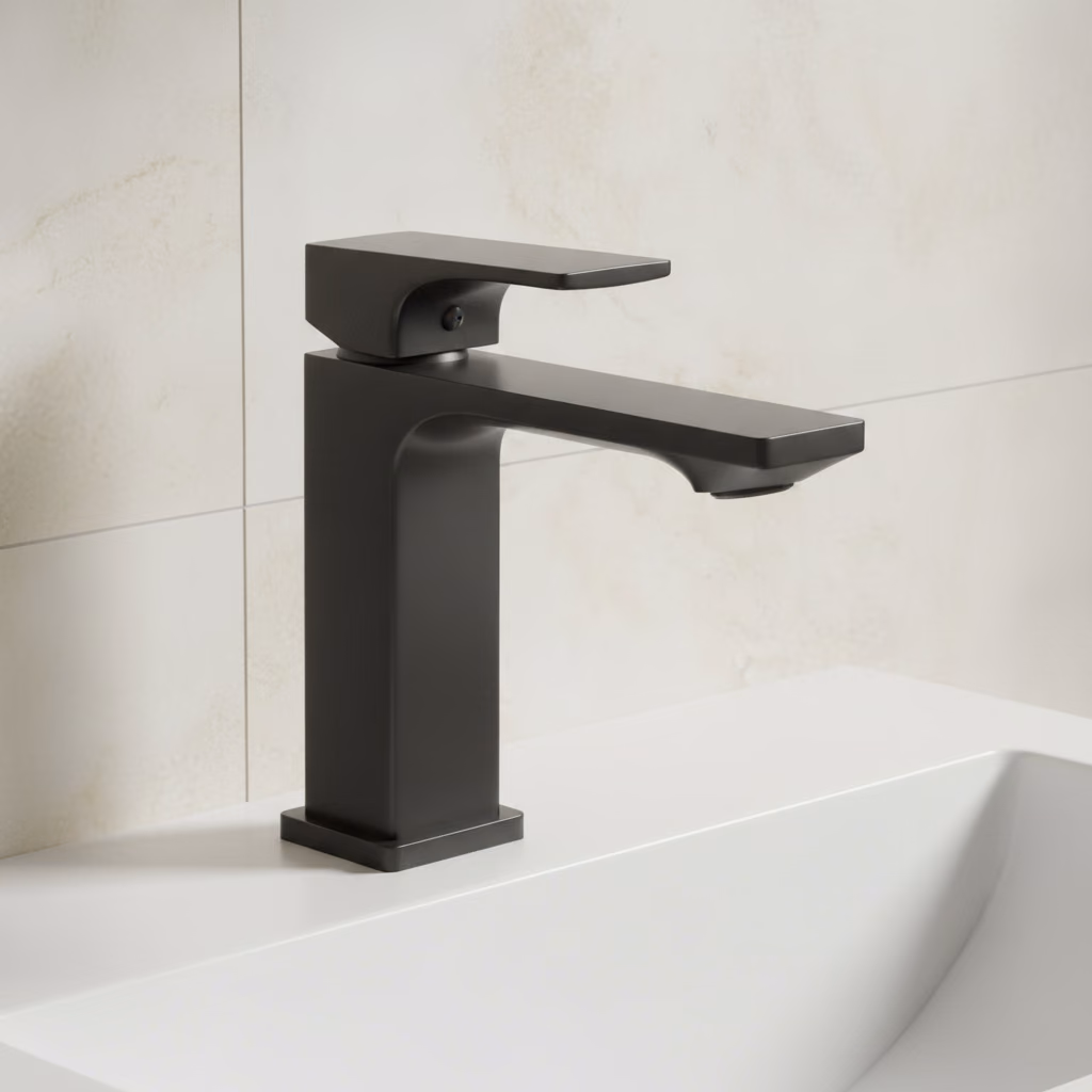 Kale Fold Mat Siyah Lavabo Bataryası 2
